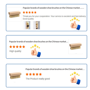 <span class=keywords><strong>Brosse</strong></span> de nettoyage carrée en bois de hêtre DAAN avec options de poils en nylon PP et en poils de porc pour chaussures - Product Image 5