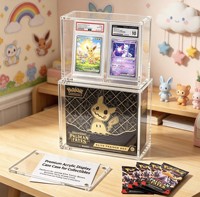 Boîte de protection personnalisée en acrylique pour booster ETB, boîte de présentation magnétique en acrylique pour cartes Pokémon