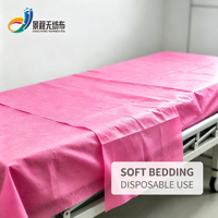 Vente en gros usine – Matière première rose personnalisée 12-25 g/m² pour draps de lit jetables de salon de beauté en tissu non tissé SMS
