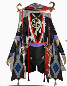 Costume de <span class=keywords><strong>cosplay</strong></span> pour femme Fatui <span class=keywords><strong>Scaramouche</strong></span> Balladeer Genshin Impact Wanderer Kunikuzushi, uniforme, perruque, costumes d'Halloween anime - Product Image 5