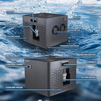 Refroidisseur d'eau automatique Qilong 1/3HP à télécommande, économe en énergie, pour récupération sportive et perte de poids, noir, basse température