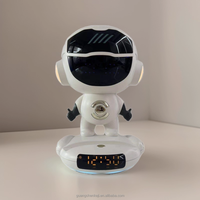 M80 Speaker BT Audio nirkabel AI cerdas terlaris Robot Desktop portabel WiFi Jam konfigurasi Alarm Radio FM AUX plastik