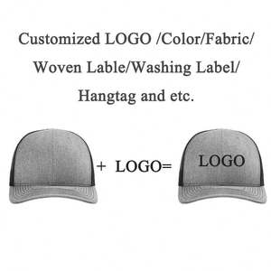 Gorra Trucker Richardson 112 con Parche de Cuero Bordado Personalizado, Gorra de Béisbol Lisa con Malla Trasera, Gorras Deportivas - Product Image 3