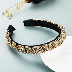 Diadema de esponja de diamante completo, diadema de diamantes de imitación barrocos de Europa y América, accesorios para el cabello con trenza ostentosa para <span class=keywords><strong>mujer</strong></span> - Product Image 5