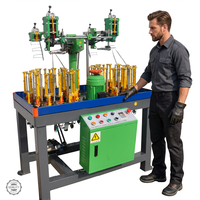 Machine à tresser automatique à grande vitesse à 25 broches et 2 têtes pour la fabrication de cordes et de lacets