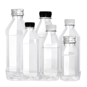 Factory Hot PET Liquid Jam Box Juice Milk Tea Packaging Plastic Can Beverage Bottle Portable Seal Can Be Customized