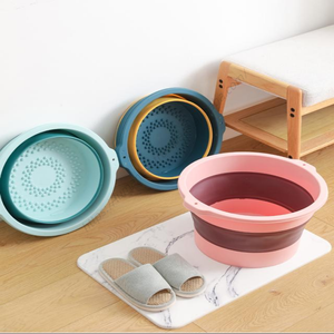 Bassin pliable multifonctionnel en gel de silice pour massage des pieds, seau de trempage portable et pliable pour la relaxation, vente en gros - Product Image 3