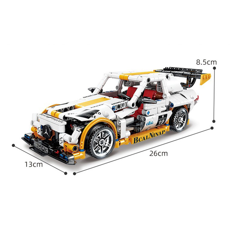 572 шт. Лучшее качество прочный скоростной гоночный родстер Машина пластиковая фабрика сувенирные строительные блоки игрушки