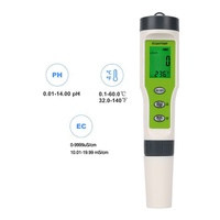Medidor de Calidad del Agua 3 en 1 (pH/EC/Temperatura) con Precisión de 0.01pH/2%/0.5, Medidor de Acidez y TDS para Piscinas y Acuicultura