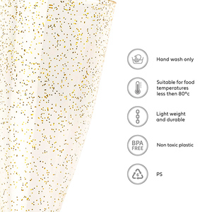Flûtes <span class=keywords><strong>à</strong></span> <span class=keywords><strong>champagne</strong></span> en plastique, verres <span class=keywords><strong>à</strong></span> vin, bord doré brillant, 6,5 oz robustes, jetables et réutilisables, parfaits pour les fêtes de <span class=keywords><strong>mariage</strong></span> - Product Image 3