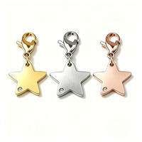 Pendentif Étoile Griffe de Homard Sertie de Diamants, Luxe Léger, en Acier Inoxydable Plaqué Or 18K, DIY Polyvalent, Tendance Transfrontalière