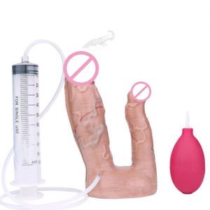 New Arrival Double Realistic Squirting <b>Dildo</b> with Suction Cup Anal <b>Dildo</b> for G-spot & Prostate Massage Adult Toy for Men - Product Image 4