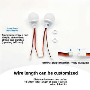 45mm <span class=keywords><strong>LED</strong></span> Makyaj Aynası Işığı Ayarlanabilir Renk Sıcaklığı (2700K-6000K) USB ile Çalışan Kısılabilir Düğme Kontrollü Makyaj Aydınlatması - Product Image 2