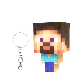 WOWEI Novo Chaveiro Criativo Lanterna do Jogo de Mineração Minecraft, Pingente de Bolsa em PVC, Brinquedo Pequeno que Brilha no Escuro - Product Image 3