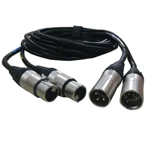 DMX XLR 3 Pin 5 macho do Pin ao conector fêmea do cabo para o cabo do misturador DMX do microfone