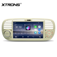Autoradio Linux beige 7 pouces pour Fiat 500 2007-2015, contrôle gestuel, CarPlay sans fil, Android Auto, DSP, entrée RCA, CE-XTRONS