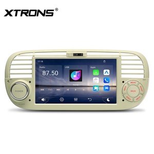 7 Inch Beige Linux <b>Car</b> Stereo for Fiat 500 2007-2015 Gesture Control Wireless CarPlay <b>Android</b> Auto DSP RCA Input CE-XTRONS - Product Image 2