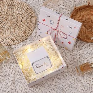 <b>Christmas</b> Gift <b>Box</b> Kraft Paper Rectangular Shape UV Matte Finish Jewelry & Cosmetic Ribbon Gift Tag - Product Image 3