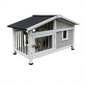 Maison extérieure exquise et luxueuse en bois massif pour chien et chat avec bouton d'étanchéité imperméable en peluche et chiot oiseau <span class=keywords><strong>nid</strong></span> de poulet - Product Image 5