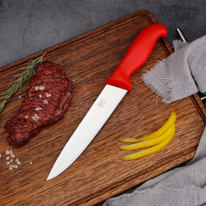 Bán Buôn Tùy Chỉnh 4Cr14mov Thép Không Gỉ Đầu Bếp Dao Đặt Dao Màu Đỏ Thiết Lập Bền Thịt Dao Nhựa Cho Đầu Bếp Dao Nhà Bếp - Product Image 1