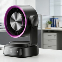 Ventilateur de table haute vitesse à oscillation, moteur sans balais, batterie AFY 3600mAh, contrôle tactile, affichage numérique 100 vitesses, minuterie.