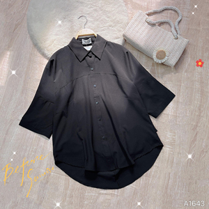 Chemisier à manches longues pour femme, coupe décontractée, dos torsadé, style bureau décontracté, haut uni à manches raglan, toutes saisons - Product Image 5