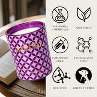 Bougie parfumée personnalisée sans cruauté ni colorants, dans un bocal en verre à motif damier, aux huiles essentielles naturelles, pour la maison, la Saint-Valentin, les bars