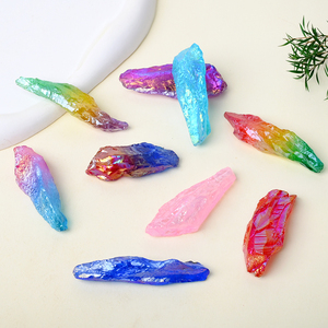 Hot Sale Natural Aura Electroplate <b>Pineapple</b> Crystal Quartz Point for Healing - Product Image 2