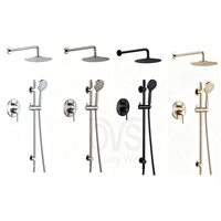 Pommeau de douche pluie 10 pouces, 1,75 GPM à 80 PSI, système de douche mural certifié CUPC, ensemble de douche pour salle de bain