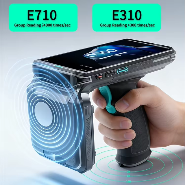 6s UHF RFID Reader Long Range Handheld Android PDA Scanner 6-inch Screen in Stock
