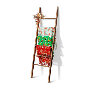 Étagère échelle décorative 6 niveaux en <span class=keywords><strong>bois</strong></span> pour couvertures, couettes et serviettes, style rustique vintage, écologique, pour salon - Product Image 1