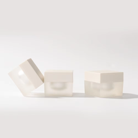 Conteneurs cosmétiques vides personnalisés en gros d'usine, pots carrés en plastique ABS de 5g, 10g, 15g, 30g, 50g avec base en acrylique