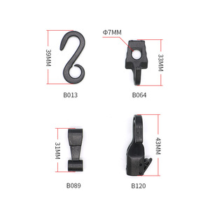 <b>Plastic</b> <b>Hooks</b> And Buckles For Tent Tarpaulin Bag Accessories Black B013 B064 B089 B120 31 33 39 43 Mm - Product Image 2