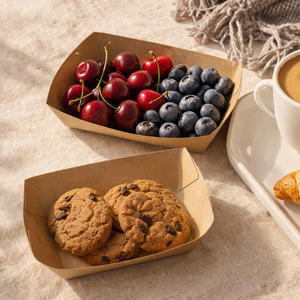Plateau en carton de qualité supérieure pour bateau, léger, jetable, résistant à l'humidité, pour la présentation et l'emballage alimentaire, disponible à la vente - Product Image 2