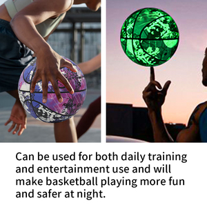 Zhensheng Factory Custom Sports <strong>Ball</strong> with Logo Night Game Green Fluorescent Luminous <strong>Ball</strong> Glow in the Dark Basketball - Product Image 5