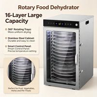 Déshydrateur alimentaire commercial rotatif à 12 plateaux 2025 pour fruits, mangues, champignons, épices, composants et tabac
