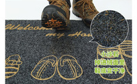 Tapis d'entrée en polyester à boucles tuftées pour l'intérieur et l'extérieur, adapté aux animaux domestiques, facile à nettoyer, antidérapant, personnalisable et lavable