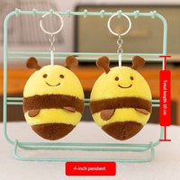 Llavero con Colgante de Oso de Peluche, Muñeco de Dibujos Animados, Regalo para Niños, Estilo Pareja, Poliéster y Algodón PP