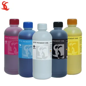 Tinta de pigmento DTF para impresora de camisetas xp600 I3200 DX5 DX7Textile, 1000ml, gran oferta
