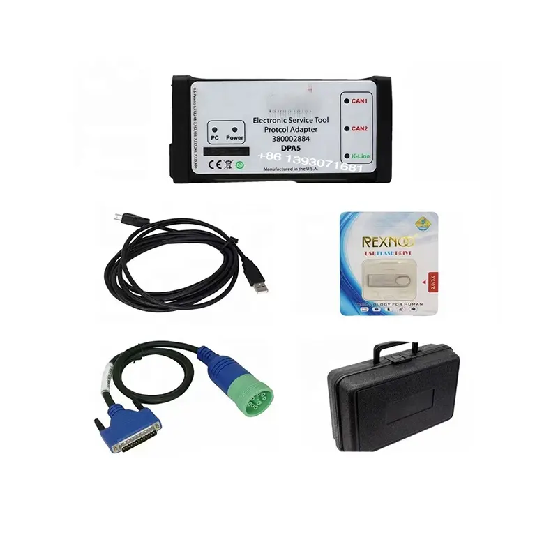 Protcol kit de diagnóstico automotivo, adaptador dpa5 para diagnóstico de motor diesel 380002884, ferramenta de diagnóstico de serviço eletrônico 380002884 + obd 9 pinos k-line