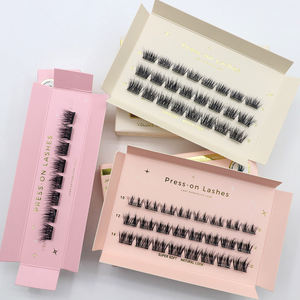 5-10 أيام اضغط على رموش قبل لصقها رموش ثلاثية الأبعاد تمديد رموش مظهر طبيعي مجموعة رموش يدوية الصنع المورد - Product Image 5