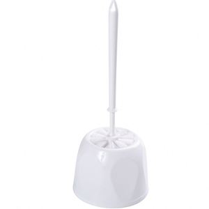 Brosse de toilette compacte Maxfree à long manche, poils robustes, base lourde, design dissimulé, poignées faciles à saisir en plastique pour la salle de bain des bébés - Product Image 1