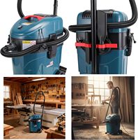 Aspirateur industriel électrique neuf, forte aspiration 19KPa, 1400W, filaire, sans sac, capacité 35L, système cyclonique double intégré