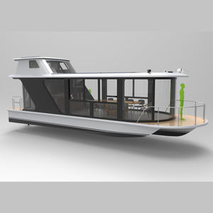 Bateau-maison ponton de luxe en aluminium de 12.5m pour les parties de l'eau pour les restaurants et les visites avec moteur hors-bord - Product Image 1