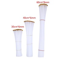 Vente en gros mini accessoire d'affichage 20/30/40/60cm mât de drapeau en plastique blanc et en bois pour drapeau bannière bâton agitant