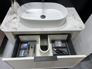 <span class=keywords><strong>Goldea</strong></span> 2025-Exhibiciones DE LA Feria de Cantón de estilo francés Gabinetes de baño con diseño de arco pintado - Product Image 3