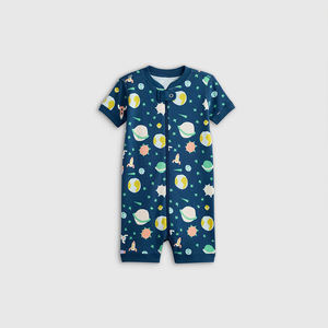 Pijama de algodón 100% orgánico para bebé, pelele de manga corta, ropa de dormir de verano, ropa de bebé personalizada, ropa de dormir para recién nacido - Product Image 4