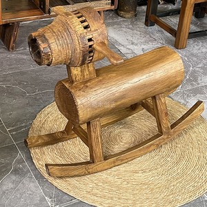 Nouvelle chaise à <span class=keywords><strong>bascule</strong></span> créative en bois massif de style chinois <span class=keywords><strong>pour</strong></span> enfants et adultes - Décoration de cour <span class=keywords><strong>pour</strong></span> gîte - Modèle de la marque Qunshan - Product Image 5