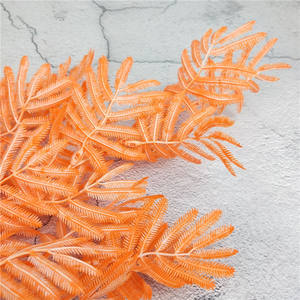 Césped <span class=keywords><strong>Artificial</strong></span> de Fábrica China E77, 3 Ramas de Hojas de <span class=keywords><strong>Mimosa</strong></span> para Decoración de Bodas - Product Image 2