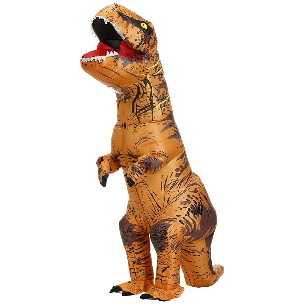 Disfraz de dinosaurio que camina para <span class=keywords><strong>adultos</strong></span>, disfraz inflable de dinosaurio para Halloween, disfraz unisex para fiesta de cosplay
